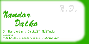 nandor dalko business card